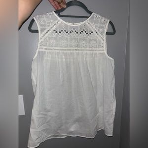 True Craft White Sleeveless Top